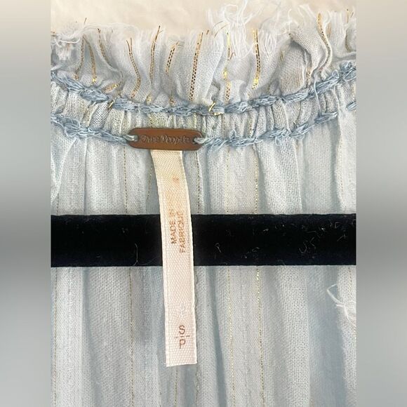 Free People Beach Bum wide leg Jumpsuit in light blue size small - Picture 7 of 11